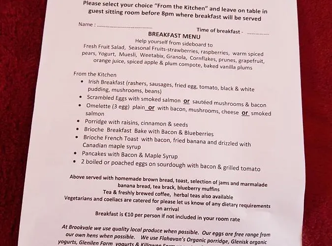 Brookvale Bed & Breakfast Wellingtonbridge